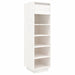 Shoe Cabinet White 34x30x105 Cm Solid Wood Pine Notppl