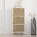 Shoe Cabinet White 52x25x115 Cm Engineered Wood and Natural