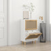 Shoe Cabinet White 52x25x80 Cm Engineered Wood and Natural
