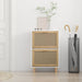 Shoe Cabinet White 52x25x80 Cm Engineered Wood and Natural