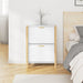 Shoe Cabinet White 57.5x33x80 Cm Engineered Wood Taplna