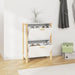 Shoe Cabinet White 57.5x33x80 Cm Engineered Wood Taplna