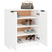 Shoe Cabinet White 59x35x70 Cm Engineered Wood Nooaxo