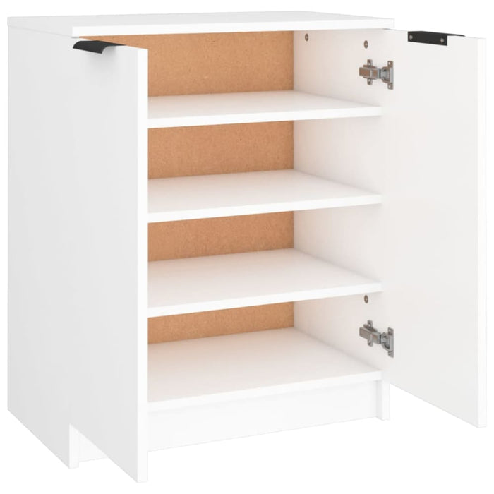Shoe Cabinet White 59x35x70 Cm Engineered Wood Nooaxo