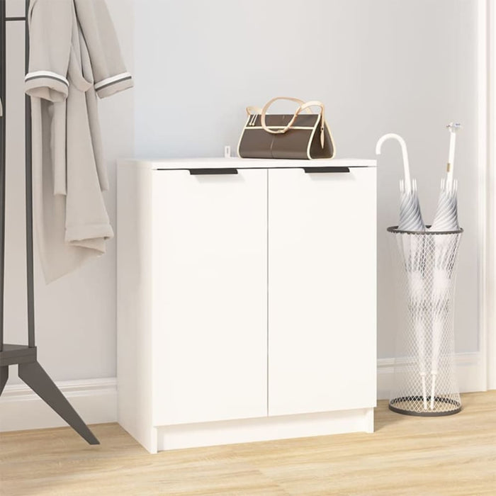 Shoe Cabinet White 59x35x70 Cm Engineered Wood Nooaxo