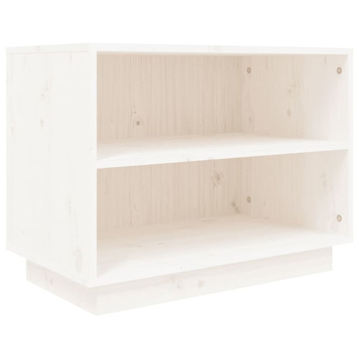 Shoe Cabinet White 60x34x45 Cm Solid Wood Pine Notpal