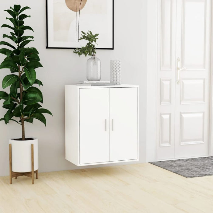 Shoe Cabinet White 60x35x70 Cm Engineered Wood Nbnkon
