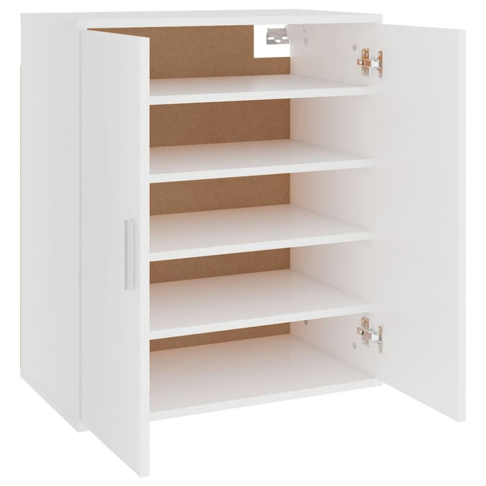 Shoe Cabinet White 60x35x70 Cm Engineered Wood Nbnkon