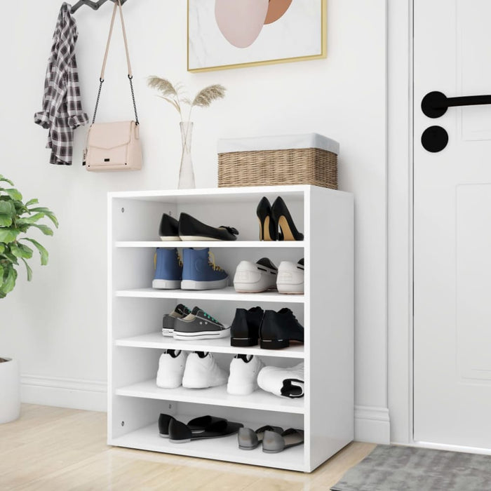 Shoe Cabinet White 60x35x70 Cm Engineered Wood Nbnktl