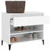 Shoe Cabinet White 70x36x60 Cm Engineered Wood Nokila