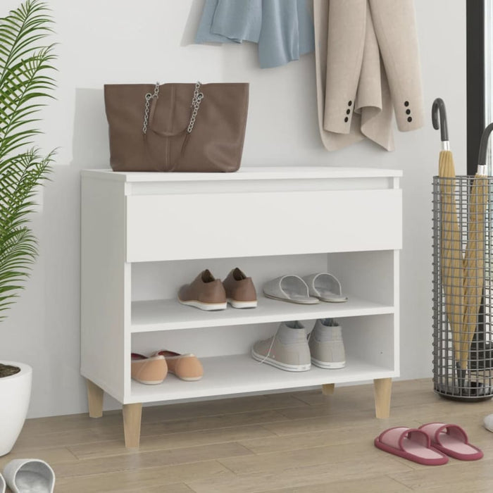 Shoe Cabinet White 70x36x60 Cm Engineered Wood Nokipl