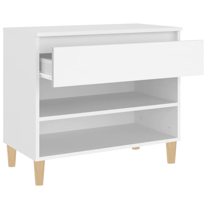 Shoe Cabinet White 70x36x60 Cm Engineered Wood Nokipl