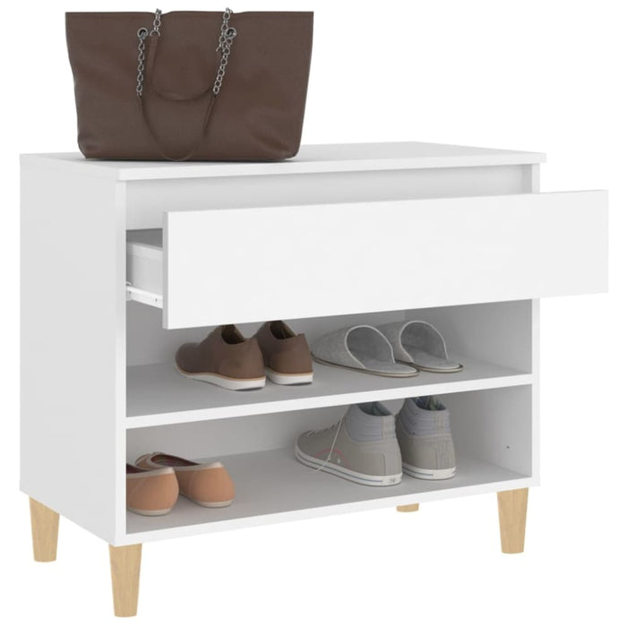 Shoe Cabinet White 70x36x60 Cm Engineered Wood Nokipl