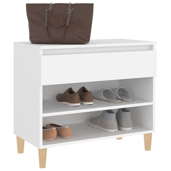 Shoe Cabinet White 70x36x60 Cm Engineered Wood Nokipl