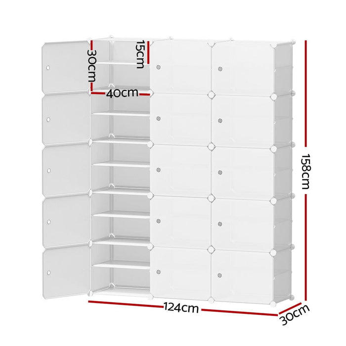 Goslash Picks Shoe Cabinet Diy Box White Cube Portable