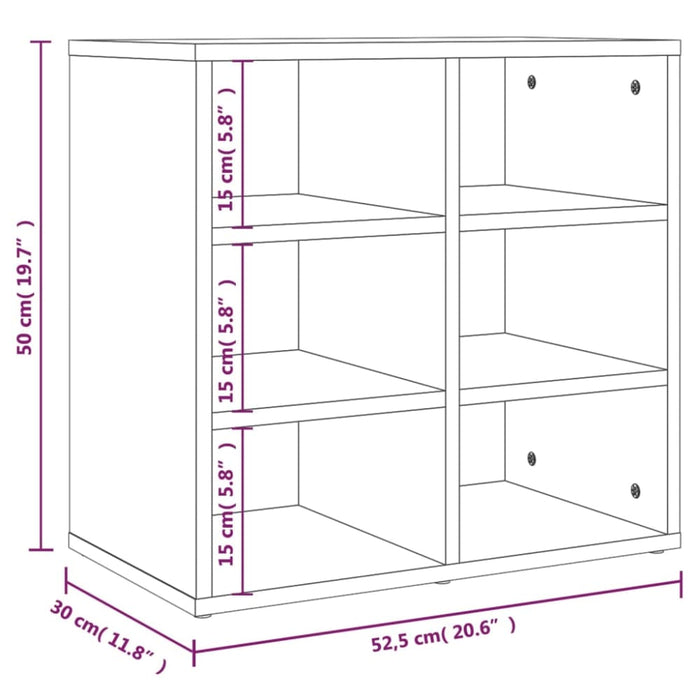 Shoe Cabinets 2 Pcs Smoked Oak 52.5x30x50 Cm Nxbpbk