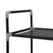 Shoe Rack With 10 Shelves Metal And Non-woven Fabric Black