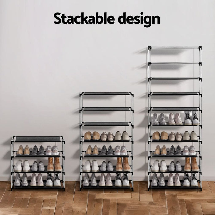 Goslash Picks Shoe Rack 10-tier 27 Pairs Removable Cover