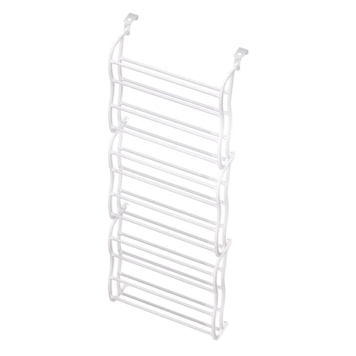 Goslash Picks Shoe Rack 12-tier 24 Pairs Wall Mounted Metal