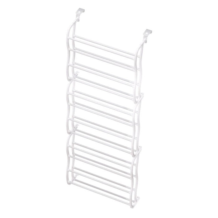 Goslash Picks Shoe Rack 12-tier 24 Pairs Wall Mounted Metal