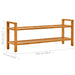 Shoe Rack with 2 Shelves 100x27x40 Cm Solid Oak Wood Ttoian