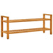 Shoe Rack with 2 Shelves 100x27x40 Cm Solid Oak Wood Ttoian