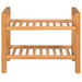 Shoe Rack with 2 Shelves 50x27x40 Cm Solid Oak Wood Xaaxbn