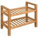 Shoe Rack with 2 Shelves 50x27x40 Cm Solid Oak Wood Xaaxbn