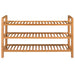Shoe Rack with 3 Shelves 100x27x60 Cm Solid Oak Wood Xaaxbk