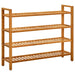 Shoe Rack with 4 Shelves 100x27x80 Cm Solid Oak Wood Ttoipb