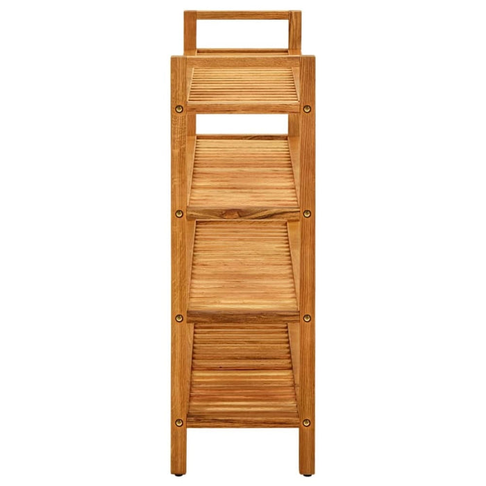 Shoe Rack with 4 Shelves 100x27x80 Cm Solid Oak Wood Ttoipb