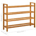 Shoe Rack with 4 Shelves 100x27x80 Cm Solid Oak Wood Ttoipb