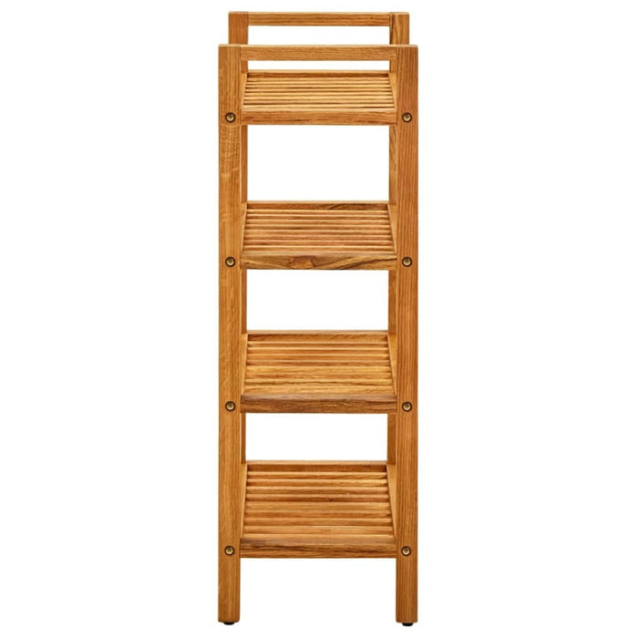 Shoe Rack with 4 Shelves 50x27x80 Cm Solid Oak Wood Ttoial