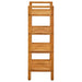 Shoe Rack with 4 Shelves 50x27x80 Cm Solid Oak Wood Ttoial