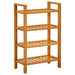 Shoe Rack with 4 Shelves 50x27x80 Cm Solid Oak Wood Ttoial