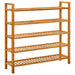Shoe Rack with 5 Shelves 100x27x100 Cm Solid Oak Wood Ttoipo