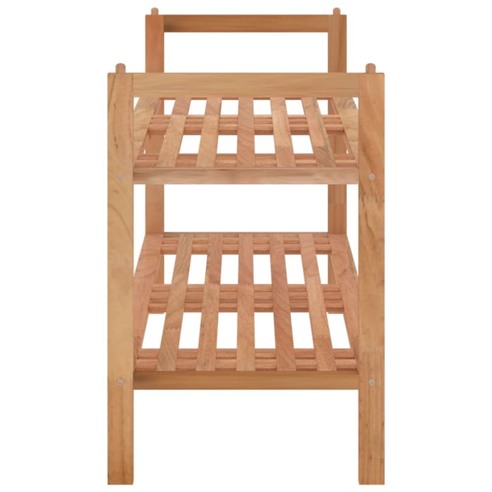 Shoe Rack 69x27x41 Cm Solid Wood Walnut Tpbtlo