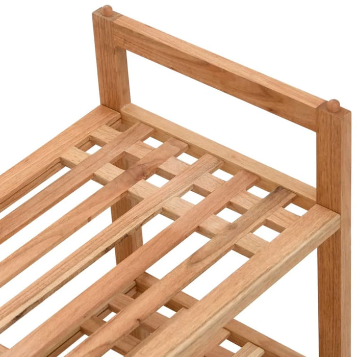 Shoe Rack 69x27x41 Cm Solid Wood Walnut Tpbtlo