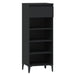 Shoe Rack Black 40x36x105 Cm Engineered Wood Nokino