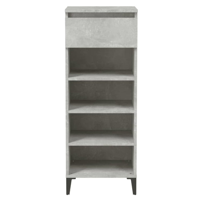 Shoe Rack Concrete Grey 40x36x105 Cm Engineered Wood Nokina
