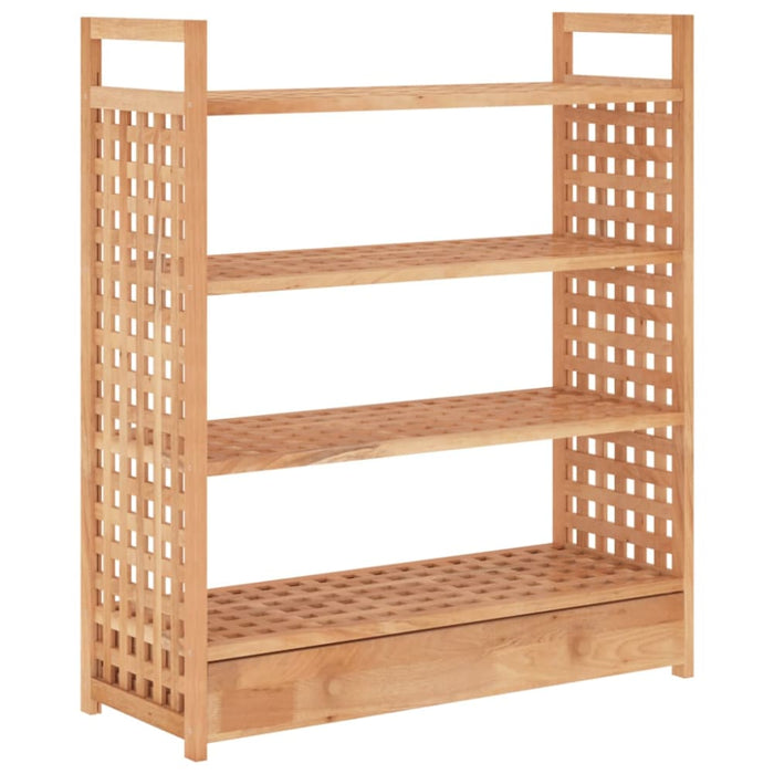 Shoe Rack with Drawer 70x27x81 Cm Solid Wood Walnut Tpbtpk