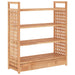 Shoe Rack with Drawer 70x27x81 Cm Solid Wood Walnut Tpbtpk