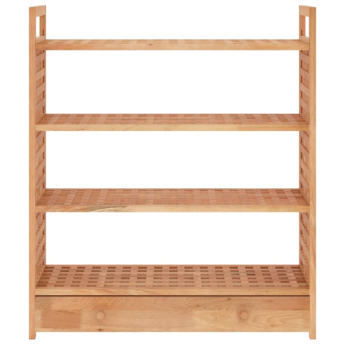 Shoe Rack with Drawer 70x27x81 Cm Solid Wood Walnut Tpbtpk