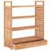 Shoe Rack with Drawer 70x27x81 Cm Solid Wood Walnut Tpbtpk