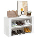 Shoe Rack Glossy Look White 75x35x45 Cm Engineered Wood