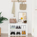 Shoe Rack Glossy Look White 75x35x45 Cm Engineered Wood