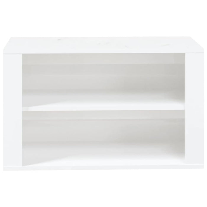 Shoe Rack Glossy Look White 75x35x45 Cm Engineered Wood