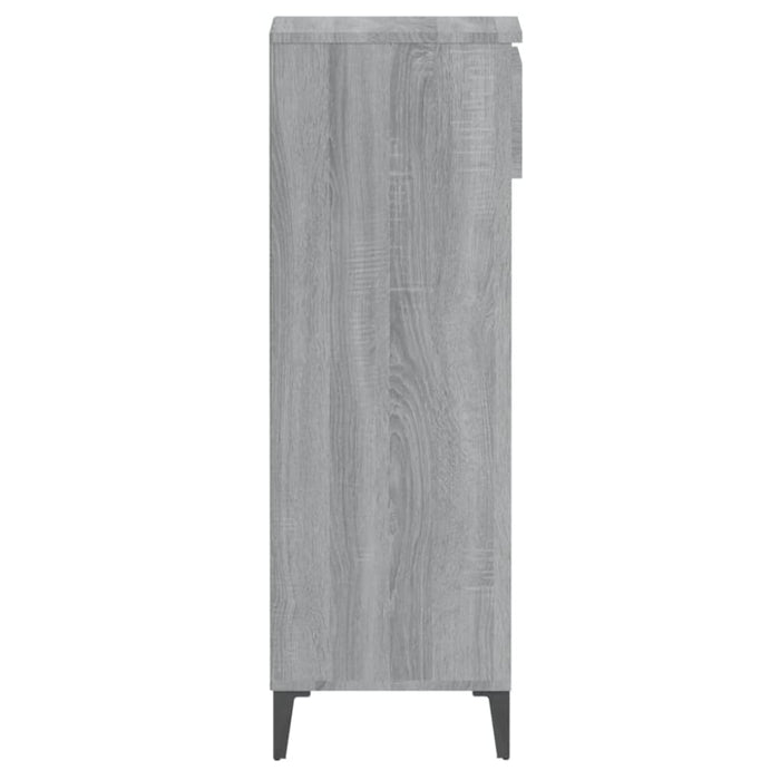 Shoe Rack Grey Sonoma 40x36x105 Cm Engineered Wood Nokinl