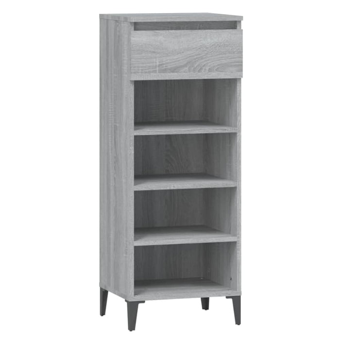 Shoe Rack Grey Sonoma 40x36x105 Cm Engineered Wood Nokinl