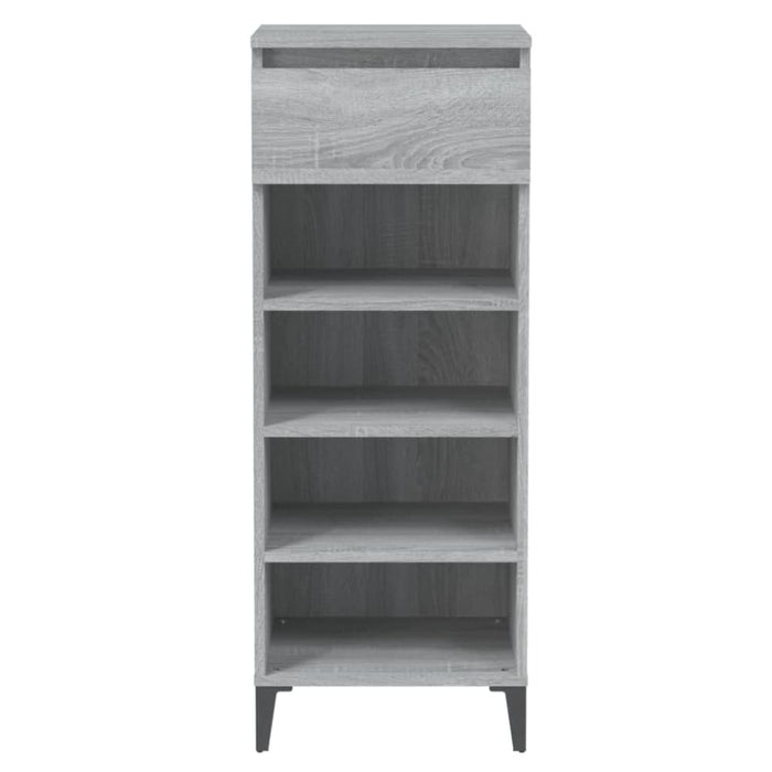 Shoe Rack Grey Sonoma 40x36x105 Cm Engineered Wood Nokinl